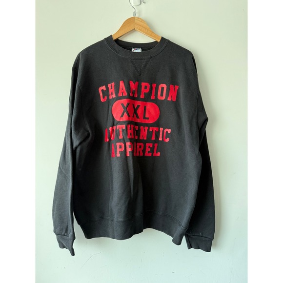 Champion Other - Vintage Champion Sweatshirt XL Made in USA Black Red Authentic Apparel Crewneck